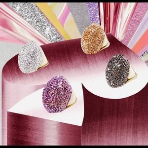 Kate Spade ♠️ pave mood ring dark pink sz 7